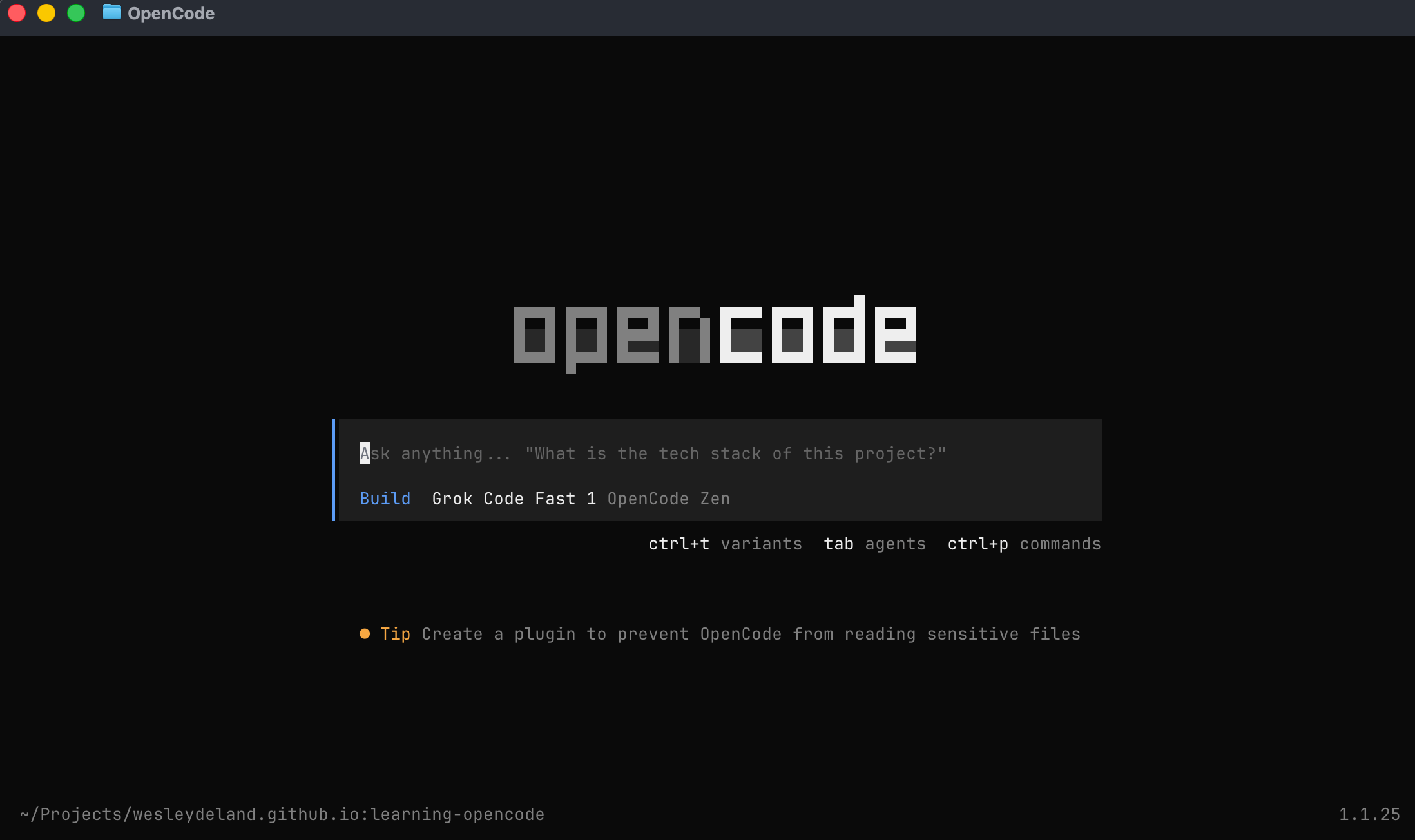 OpenCode Screenshot